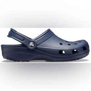 CROCS Shoes Sz 4 Men’s Classic sandals clogs sneakers navy blue EUC